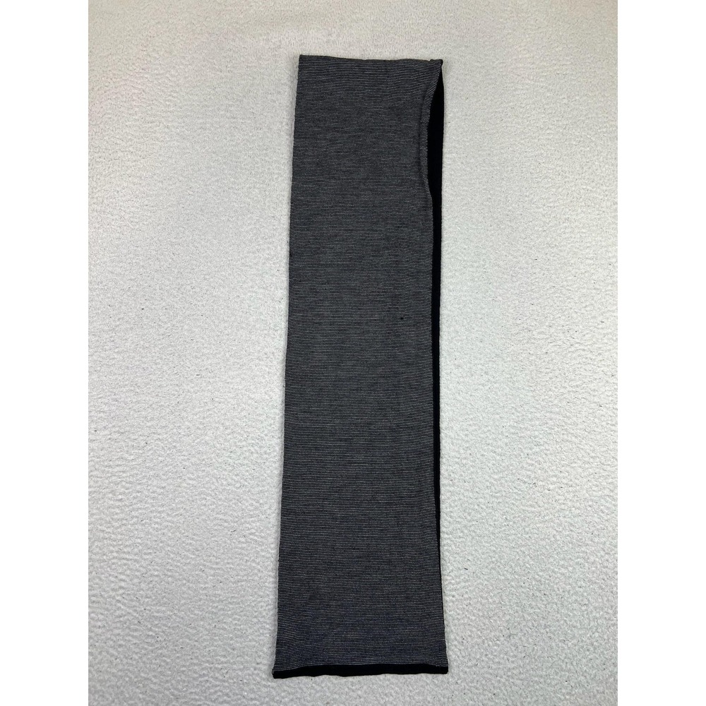 Express‎ Scarf Womens One Size Gray Black Wool Knit Neck Warmer Cowl Striped